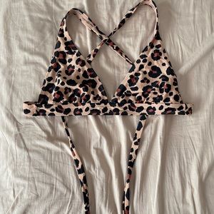 Cheetah print bikini top